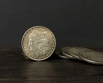 1 Gab. 1882 Tērauda Morgan Dolāru Burvju Triki (3.8 cm Dia) Piemiņas Monētu Aksesuārus Var Iesūc Ilūzija, kas Parādās/Pazūd