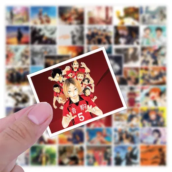 10/50 Gabalu Haikyuu! ! ! Volejbols Zēns Uzlīmes PVC Karikatūra Anime Čemodāns Grāmatiņa Skeitborda Ūdensizturīgs Dekoratīvās Uzlīmes