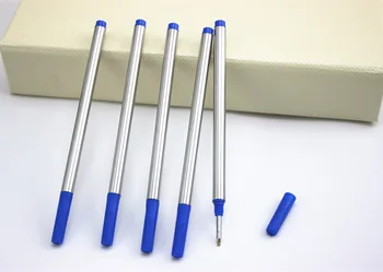 10 Gab./Daudz zils/melns rullīšu un lodīšu Pildspalvu atkārtotas Uzpildes flakoni par jebkuru rullīšu un lodīšu pildspalvu, kancelejas preces, biroja rakstot tintes uzpilde piederumi MB09