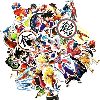 100 GAB Dragon Ball Goku, Vegeta Ūdensizturīgs Noņemams Anime Rakstzīmes Rakstzīmju Uzlīmes Grāmatiņa Grafiti Koferis rotaļlietām