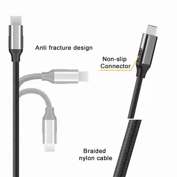 100W USB C USB C Tipa Kabeli USBC PD Ātri Lādētāja Vadu USB-C 5A Tipam-c (Kabelis Xiaomi POCO X3 M3 Samsung iPad Macbook