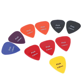 10Pcs Ģitāru Izvēlēties neslīdoša Plastmasas Vidutāja Akustiskās Elektriskās Guitarra havajiešu ģitāra Accessorie Izlases Krāsa