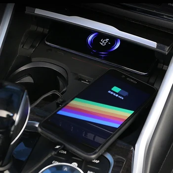 15W ātri telefonu lādētāju, automašīnas QI bezvadu lādētāja uzlādes plate pad telefona turētājs BMW G20 G21 G28 3 4 Sērijas 2018-2021
