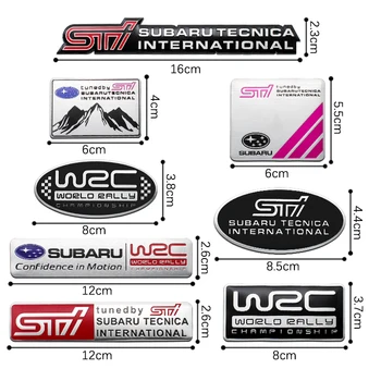 1gb Alumīnija sakausējuma STI Emblēmu Auto Uzlīme Ķermeņa Rotājumi Žetons Decal Par Subaru WRX WRC XV Mantojums Forester Impreza Automašīnu stils