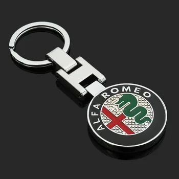 1gb Augstas Kvalitātes Metāla Zīmola Keyring Auto Logo Keychain Par Alfa Romeo Giulia Giulietta 159 156 Stelvio 147 Sportiva