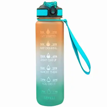 1L Galonu Sporta Ūdens Pudele Liela Jauda, Tritan BPA Bezmaksas Āra Motivācijas ar Laika Atzīmi Portatīvo Fitnesa Krūzes