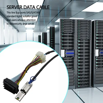 1m Mini-SAS Serveris, Strāvas Kabelis SFF 8088 26Pin, lai SFF 8482 29Pin Datora Cietajā Diskā Sadalītāja, Pievienojiet Datu Kabeli, Auklu