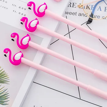2 gab./daudz 0,5 mm cute Sarkans Gulbis Flamingo Gēla Pildspalvas Pildspalvu, Paraksts Skolas Papelaria Skolas kancelejas Reklāmas Dāvanu