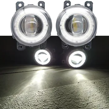 2 Gabali Auto Objektīvs LED Miglas Lukturi Montāža Angel Eye DRL Dienas Runinng Gaismas Lampas Honda Shuttle Hibrīda 2016 2017 2018