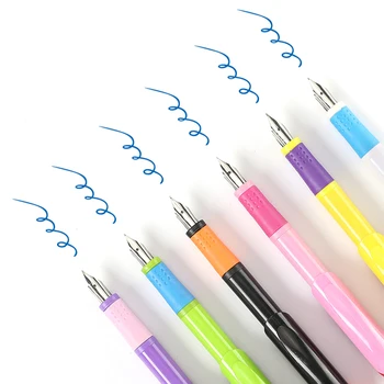 2020newest krāsains tintes pildspalva ar zilu tinti catridge office studentu rakstīšanas, zīmēšanas bullet vēstnesis pārstrādāt pildspalvu