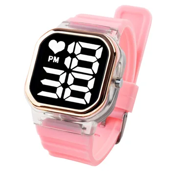 2021Watch sievietēm Elektronisko LED Digitālo Sievietēm Skatīties Modes Gadījuma Vienkārši Silikona sieviešu skatīties montre femme zegarek damski