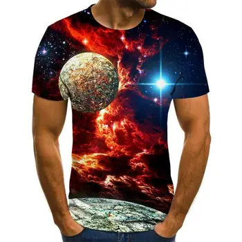 2022 Jaunu Zvaigžņotām Debesīm 3d Iespiests T Krekls Vīriešiem Vasarā Gadījuma vīriešu T-krekls Topi, t-veida, Smieklīgi T-krekls Streetwear Vīriešu Izmērs XS-5XL