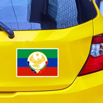 20987# Дагестан флаг и герб pašlīmējošas Vinila Decal Auto Uzlīme Ūdensizturīgs Auto Dekori uz Bufera Aizmugures Logu