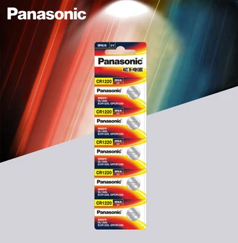 2gab Oriģinālā Panasonic CR1220 Pogu elementu Baterijas CR 1220 3 V Litija Monētas Akumulatora BR1220 DL1220 ECR1220 LM1220