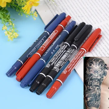 2GAB Tetovējums Marķieri, Pildspalvas Pastāvīgais Uzacu Grims Microblading Plānas Scribe Līdzeklis, Black/Red/Blue Izvēles Pīrsings Marķiera Pozīciju