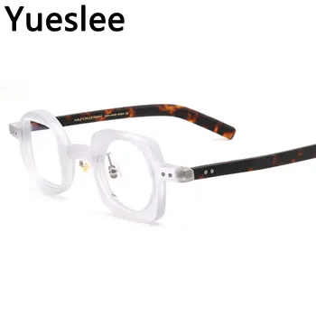 49909 Acetāts Brilles Rāmis Retro Personības Zīmola Dizainere Augstas Kvalitātes Acetāta Vīrieši Sievietes Optisko Modes Datoru Brilles