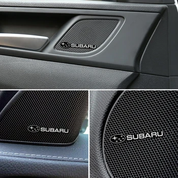 4gab 3D alumīnija skaļruņu stereo skaļrunis žetona emblēma Ielīmi, Subaru Impreza Forester Tribeca XV BRZ Auto Stils