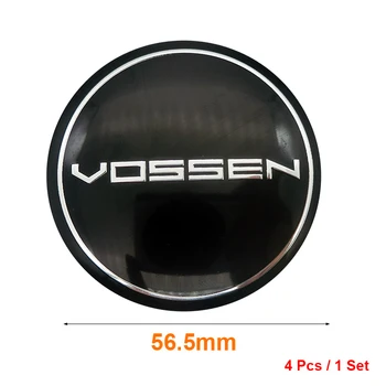 4pc Auto piederumi VOSSEN Auto logo 56.5 mm Riteņa centrs Hub Klp Auto Emblēmas uzlīme par A4 R8 TT 13523a RS7 GT-R CTS-V RC-F 13533