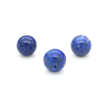 5gab Dabīgā Akmens Lapis Lazuli Pusi Dziļurbuma Pērles Apaļas Daļēji Caurumu 6/8/10mm Rotaslietas Konstatējumi, Lai Padarītu Kulons Auskari