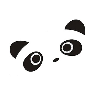 9*4CM 4GAB PANDA Apstrādāt Auto Uzlīmes Creative Karikatūra Panda Automašīnas Durvju Rokturi Uzlīmes Black Silver CT-691