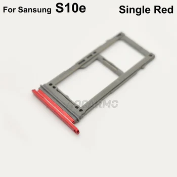 Aocarmo Samsung Galaxy S10e Dual Ar Viena Sim Karte MicroSD Turētājs Nano Sim Kartes Ligzda Slots Rezerves Daļas