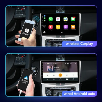 Auto Multimedia Player VW Volkswagen Passat B7 B6 CC Galvas Vienības Autoradio GPS Navigācijas QLED Ekrāns Atpakaļskata Kamera 4G