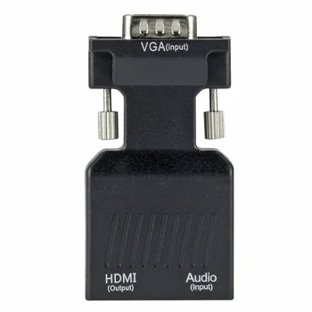 BGGQGG HDMI-saderīgam uz VGA Adapteris ar Audio Pieslēgvietu, Sieviešu Video Converter 3.5 mm PS4 Klēpjdatoru, TV Kastē Monitoru, Projektoru