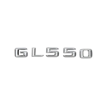 Chrome 3D ABS Plastmasas Automašīnas Bagāžnieka Aizmugurē Burtus, Vārdus Žetona Emblēma Decal Uzlīmes, lai GL Klases GL550