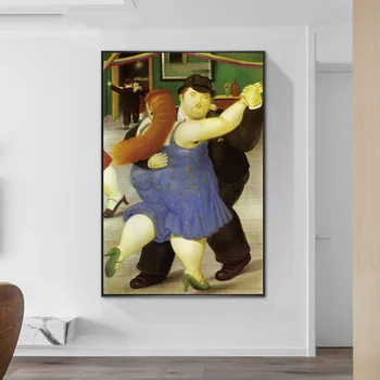 Dimanta Krāsošana Dejotāji Ar Fernando Botero Slaveno Mākslas Audekla, Gleznas, Sienu Mākslas Izdrukas, Plakāti Mūsdienu Mājas Dekoru