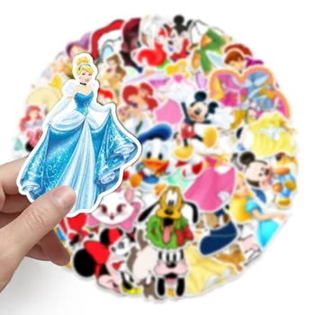 Disney Anime Uzlīme Dūriens Mickey Mouse Sniegbaltīte Bagāžas Klavieres Auto, Velosipēds Grafiti Uzlīmes, Ūdensnoturīgas Uzlīmes, Rotaļlietas, Dāvanas,