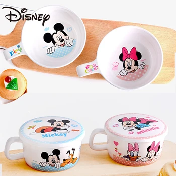 Disney plāksnes Bowl Kausa karoti Toddler plate set Mickey Minnie Bērnu barošanas plastmasas videi draudzīga, droša galda piederumi