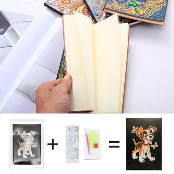 DIY Īpašas Formas Dimanta Krāsošanas Grāmatiņa Dienasgrāmata Grāmata 50 Lapas A5 Dimanta Krāsošana, Piezīmjdatori Izšuvumi Diamond Cross Stitch