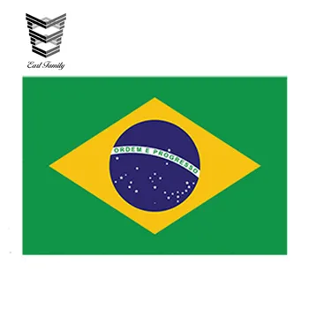 EARLFAMILY 13cm x 7.5 cm Car Styling Brazīlijas Karogu, Vinila Decal Uzlīmes pašlīmējošās Valsts Brazīlijas Krūšturis Ūdensizturīgs Auto Uzlīmes