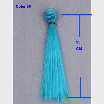 Factory piedāvā 25 cm, purpura, zila, brūna dabas krāsu DOD deleģētajiem kredītrīkotājiem leļļu parūkas taisni, biezi mati, lai 1/3 1/4 1/6 BJD diy