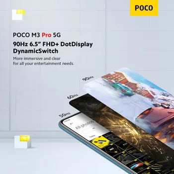 Globālo Versiju, POCO M3 Pro Mobilo 64GB/128GB Dimensity 700 Octa Core 90Hz Displejs 5000mAh Bateriju 48MP Triple Kamera, NFC