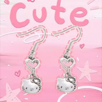 Hello Kitty Sērijas Cute Salds Karikatūra Atdzist Nišu Dizains Moderns Modes Jauna Meitene Kaklarota Bieza Clavicle Ķēdes
