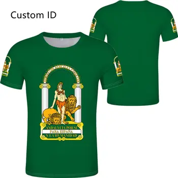 Ir 2021. Harajuku T-krekls uzdrukāts logo Malaga Cadiz, Granada verva Almeria spānijas apģērbu Andalūzijas krekls bezmaksas custom nosaukums skaits