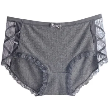 Ir 2021. Jaunu un Seksīgu Lingeries Biksītes Sievietēm Underwears Acs Dobi Pusē Pāri Jostas Intimates Plus Izmēra 5XL Vidū Vidukļa Dāmu Biksītes