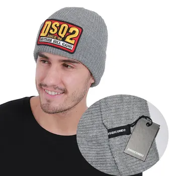 Ir 2021. Jaunu Zīmolu Vīriešu Ziemas Ārā Modes Vilnas Adīti Beanie Cepurēm Vēstules Gadījuma Tendence Streetwear Stila Beanies par Unisex