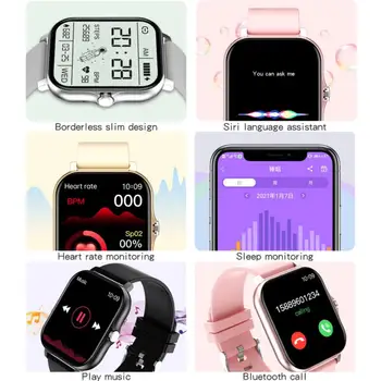 Ir 2021. Smart Watch Sievietes Vīrieši Smartwatch Fitnesa Tracker, ar Bluetooth saderīgi Ūdensizturīgs Pulksteņi Android, IOS Elektronisko Pulksteni