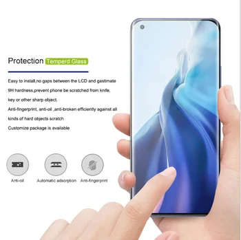 Izliekta ekrāna rūdīta stikla Samsung Galaxy S8 S9 S10 S20 Plus Screen Protector For Samsung Note 8 9 10 plus 20 20U stikla
