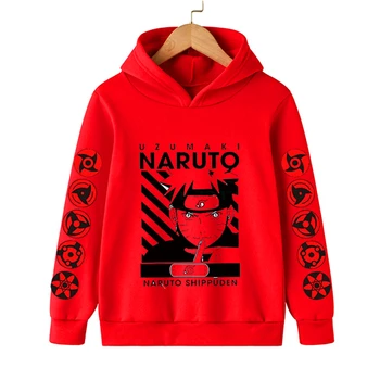 Jaunu Narutos Bērnu Apģērbu Kokvilnas Bērnu Zēniem Hoodies Rudens Bērniem, Drēbes Kakashi Japāņu Anime Zēni Sasuke Kostīms
