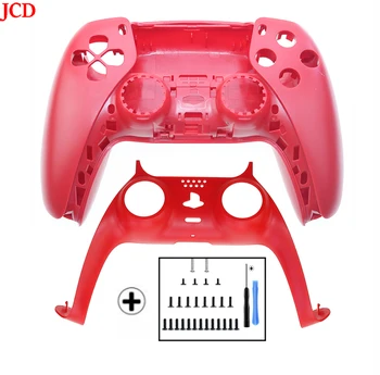 JCD 1 Komplekts PS5 Spēle Kontrolieris Gamepad Nomaiņa Apvalks Gadījumā Priekšā, Aizmugurē Vāks PS5 Kontrolieris Skrūves & Krusts