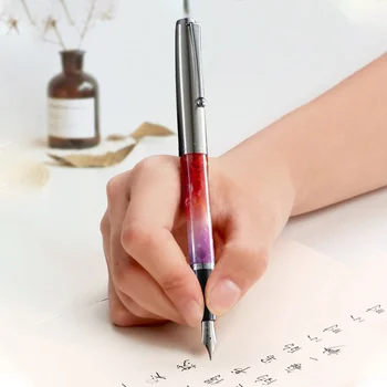 Jinhao jaunā strūklaka pildspalvu 0.38 mm tintes pildspalvas penna stilografica caurspīdīga pildspalva piemērots studentiem prakses birojs rakstiski