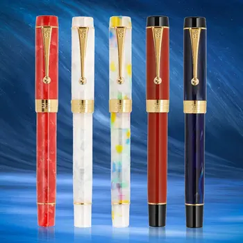 Karstā Jinhao 100 Centennial Sveķu Zelta Bultu Klipu Fountain Pen F 0.5 mm M Nib Rakstīt darba office studentiem dāvanas