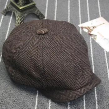 Kokvilnas berete vīriešu gleznotājs cepuri Eiropas un Amerikas Cepuri Karstā newsboy cepuri U9S8