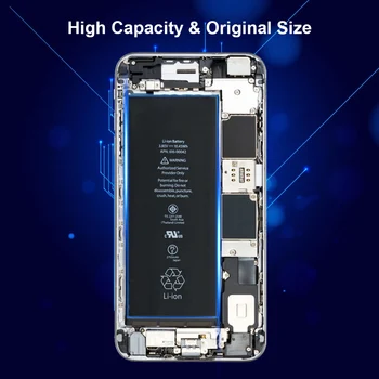 Labākais OEM Augstas Ietilpības Akumulators iPhone 5 6 6S 7 8 Plus X XS Max XR 11 12 Pro Max SE SE2 Bateria Nomaiņa Batterie Gadījumā