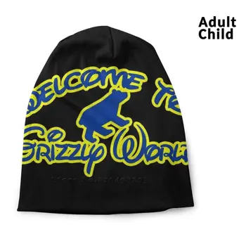 Laipni Lūdzam Grizzly Pasaules Zila / Dzeltena Hip Hop Head Cepures Beanies Beanie Cepurēm Memphis Basketbola Grozus Grizzly Laipni Lūdzam
