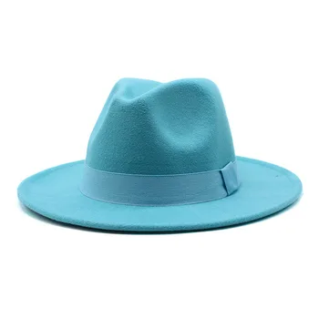 Lentes fedora cepuri jaunas filca cepuru džeza cepuru modes Eiropas un Amerikas cepures vīriešu un sieviešu vispārējā cepures шапка женская
