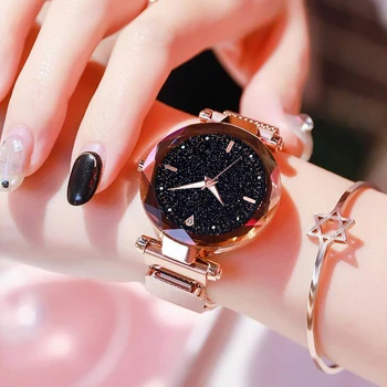 Luxus Frauen Uhren 2019 Damen Uhr Zvaigžņotām Debesīm Magnetische Wasserdichte Weibliche Armbanduhr Leucht relogio feminino reloj mujer